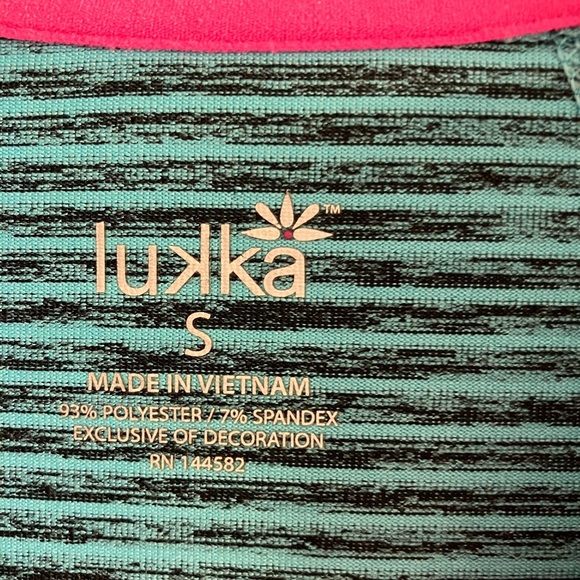 Lukka Women’s Hoodie, S, Blue/Neon Pink/Black Stripes, Activewear - Picture 6 of 7